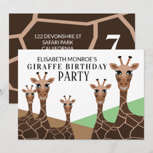 Convites Girafas, Festa de aniversário de Girafa