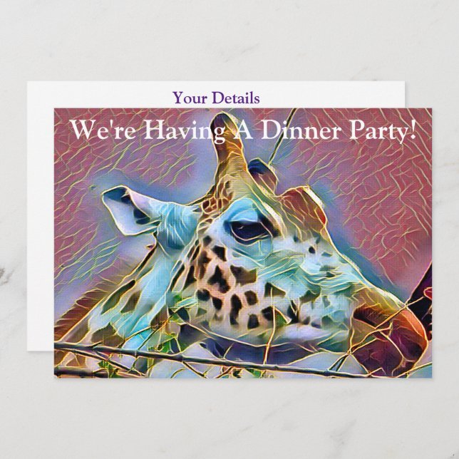 CONVITES GIRAFFE (Frente/Verso)