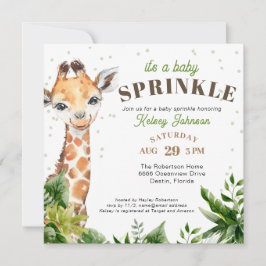 Convites Giraffe Selgle Safari Chá Baby Sprinkle
