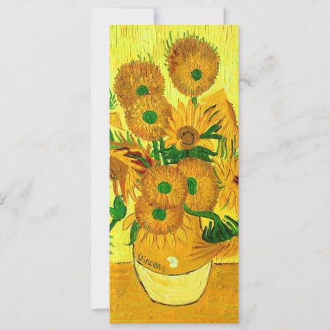 Convites Girasóis de Van Gogh (Frente)
