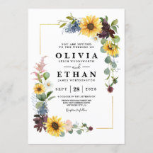 Girasol Rosas Borgonha Azul Rústico