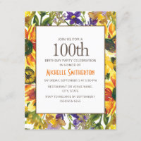 Girassóis Amarelos 100ª Festa de aniversário