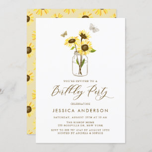 Convites Girassóis Amarelos na Festa de aniversário Mason J
