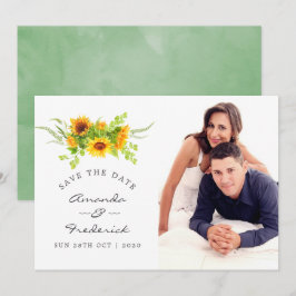 Convites Girassóis Boho Aquarela Casamento Salve a Data