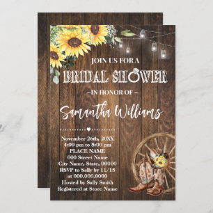 Convites Girassóis do oeste do Chá de panela