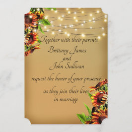 Convites Girassóis do país que Wedding