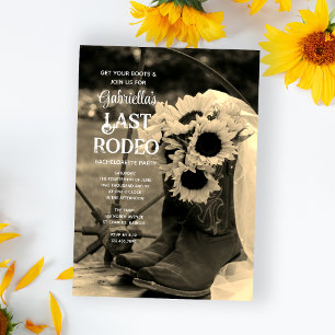 Convites Girassóis e inicializações Última Festa de solteir