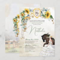 Girassóis e Rosas Brancas Rústicas Charro Quincean