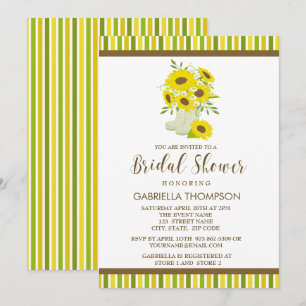 Convites Girassóis Em Chá de panela De Chuva