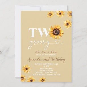 Convites Girassóis Retroativos Duas Festas de aniversário D