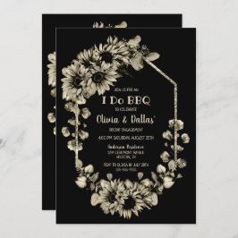 Convites Girassóis Russos Eu Faço CHURRASCO Festa de noivad