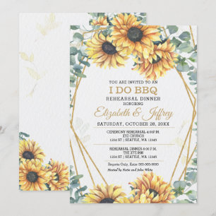 Convites Girassóis Russos Eu Faço Janto De Reensaio De CH