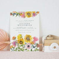 Girassol Amarelo Água Chá de fraldas Floral