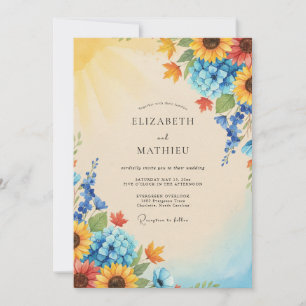 Convites Girassol Amarelo Eucalipto Outono Casamento