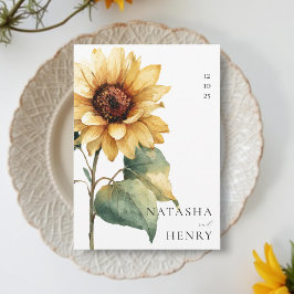 Convites Girassol Aquarela Casamento Rústico Boho Amarelo