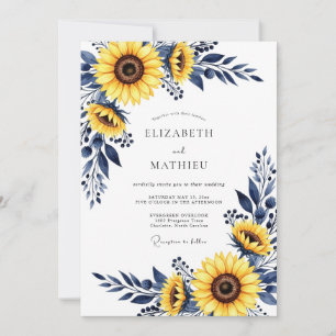 Convites Girassol Dourado Casamento de Outono