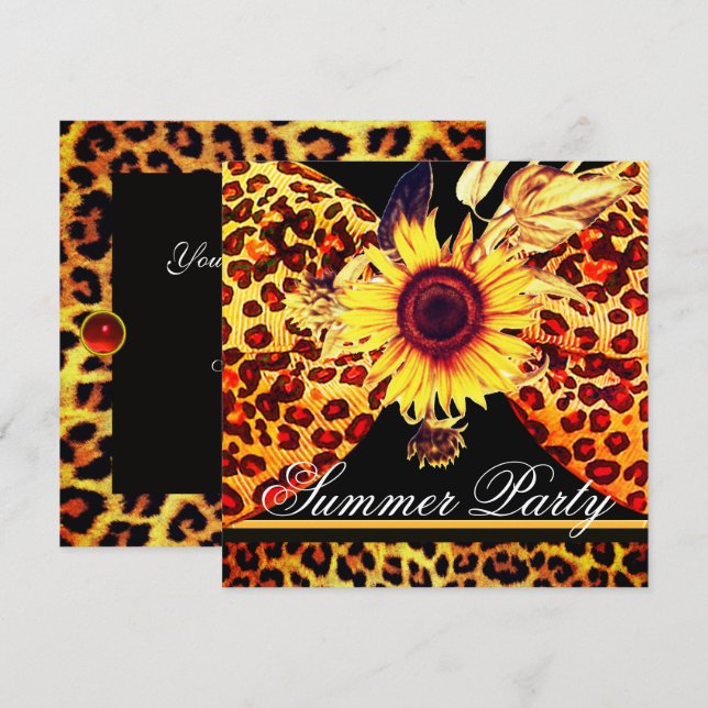 CONVITES GIRASSOL E LINDOS ARCO DE PELÚCIA VERÃO NO JARDIM  (Frente/Verso)