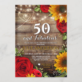 Convites Girassol e Rosa de Festa de aniversário russa