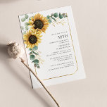 Convites Girassol Floral 50º Aniversário<br><div class="desc">Celebre o marco de 50 com graça, elegância e estilo com nossos costumes 50 convites de festas de aniversários de girassol! Projetados especificamente para esta ocasião monumental, nossos convites misturam a beleza da natureza e da cor com a tipografia moderna. Personalize usando o botão Personalizar para adicionar os detalhes deste...</div>