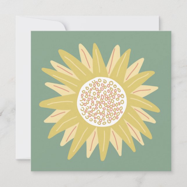 Convites Girassol gigante (Frente)