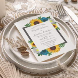 Convites Girassol Rosa Margarida Floral Casamento