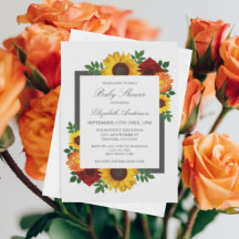 Girassol Rosa Outono Floral Chã de Bebê