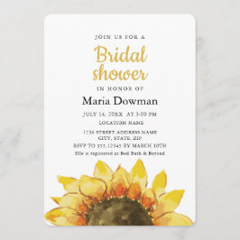 Convites Girassol rústico amarelo. Chá de panela do país