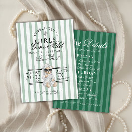 Convites Girls Gone Mild Spa Bear Bachelorette Itinerary