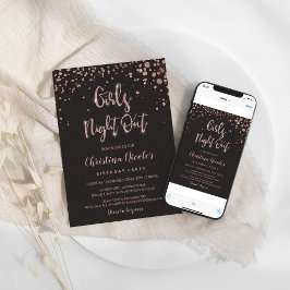Convites "Girls Night Out" Aniversário ou Bachelorette Glam