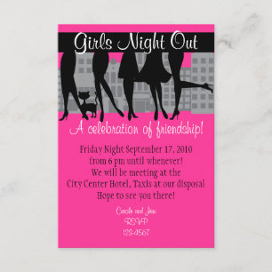 Convites Girls Night Out WIth Estilo de Gatinho A