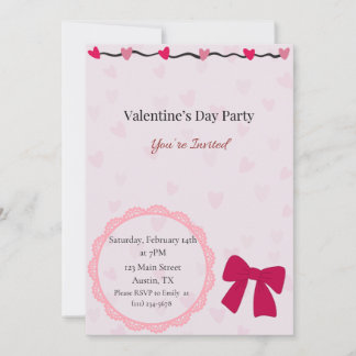 Convites Girls Night Valentine's Day Party Invitation
