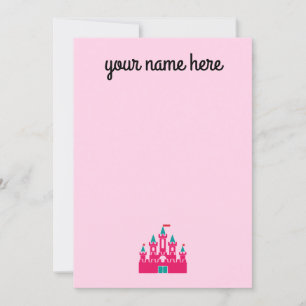 Convites Girls Personalised Castle Stationery Notecards