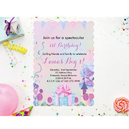 Convites Girls primeiro aniversario