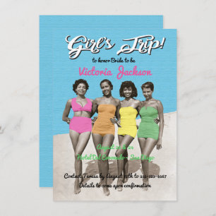 Convites Girls Trip Beach Birthday ou Festa de solteira