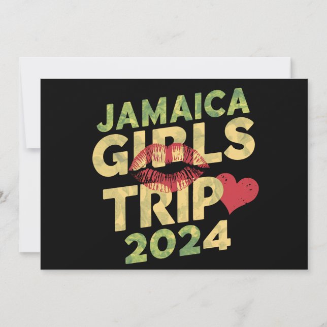 Convites Girls Trip Jamaica 2024 Férias de Verão no fim do  (Frente)