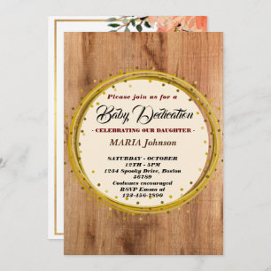 Convites Girly Butterfly Floral Baby Dedicação