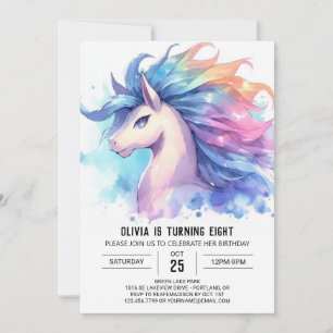 Convites Girly Custom Horse Birthday