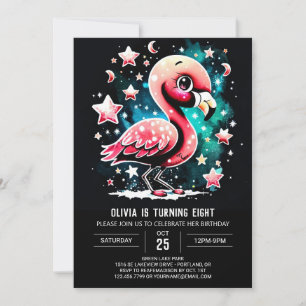 Convites Girly Flamingo Custom Birthday