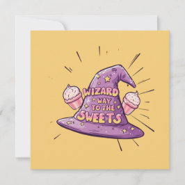Convites Girly Halloween - Wizard Way to the Sweets