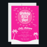 Convites Girly Pink Summer 18th Birthday Beach Party<br><div class="desc">Sua filha vai adorar este convite de aniversário ousado de JessicaAmber - pergunte sobre ordens personalizadas! Este cartão de classe apresenta um esquema de cor rosa-quente e branco. Ela é acompanhada de uma bela inscrição, que define o nome da pessoa de aniversário e os detalhes da festa, incluindo a localização,...</div>