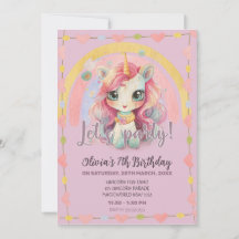 Girly Rainbow Pastel Lilac Kawaii Unicorn Aniversá