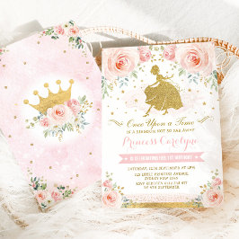 Convites Giry Princess Blush Dourado Floral