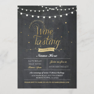 Convites Giz de Festa de aniversário de Vinho Qualquer Conv