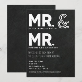 Convites Giz de Lousa Casamento Gay Sr. & Sr. Noivado