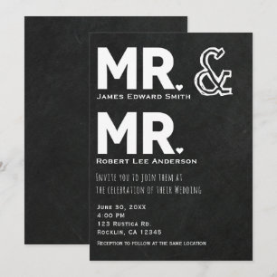 Convites Giz de Lousa Casamento Gay Sr. & Sr. Noivado