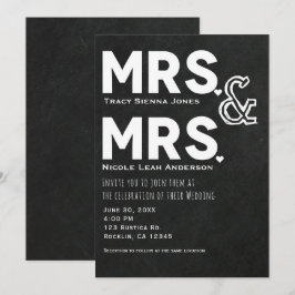 Convites Giz de Lousa Casamento Noivado Sra. & Sra.