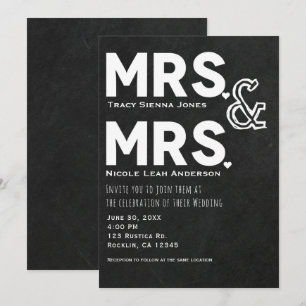 Convites Giz de Lousa Casamento Noivado Sra. & Sra.