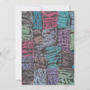 Convites Giz na calçada em roxo branco amarelo