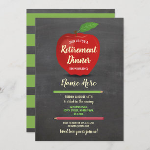 Convites Giz vermelho do professor do partido de