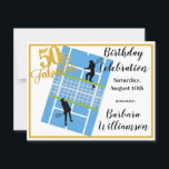 Convites Glam 50 e Fabulosa Tênis<br><div class="desc">Este elegante e chico, glamouroso 50º Convite de aniversário tem um tema de tênis e vocês vão saber para quem seria perfeito. Apresenta "50 & Fabuloso" escrito em um script de na moda dourado contra o céu azul. Muito para personalizar para se adequar ao seu próprio evento. e nós temos...</div>